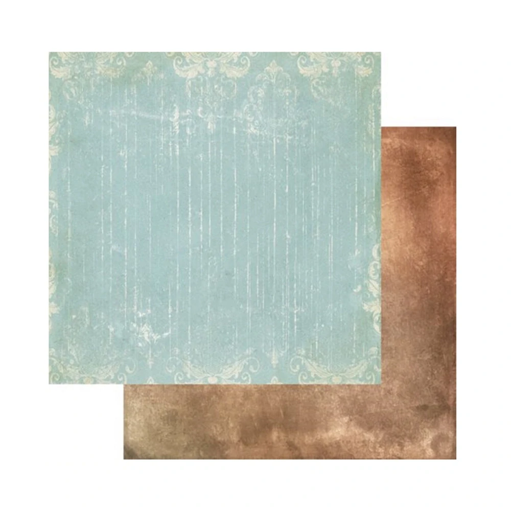 Alchemy of Art Scrapbook papier Mint-Brown base 8x8