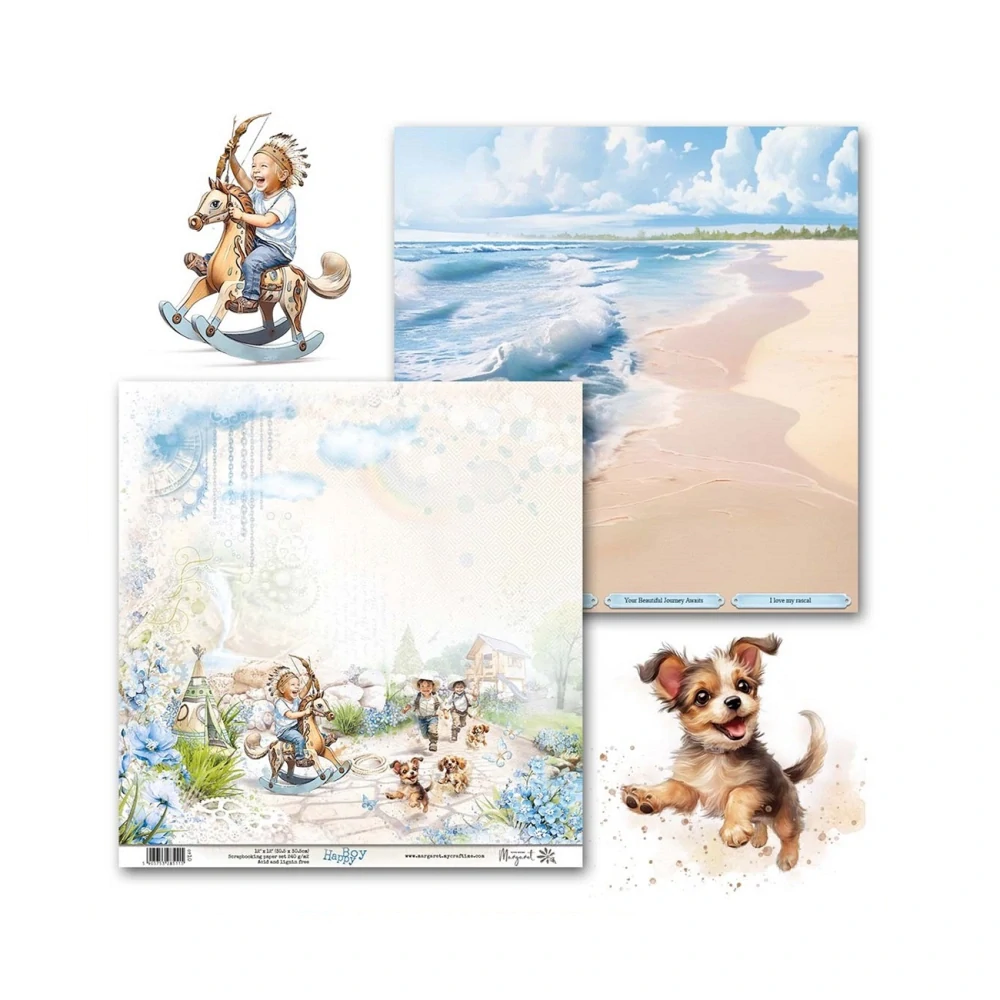 Margaret Scrapbook papier – Happy Boy  12x12