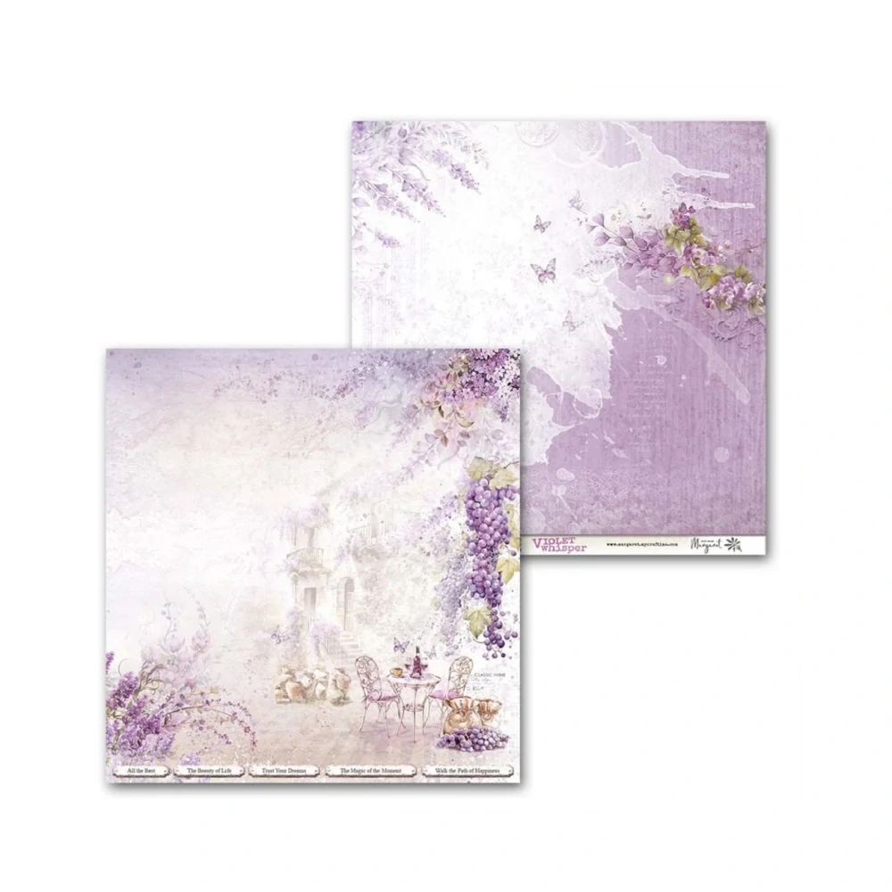 Margaret Scrapbook papier – Violet whisper  12x12