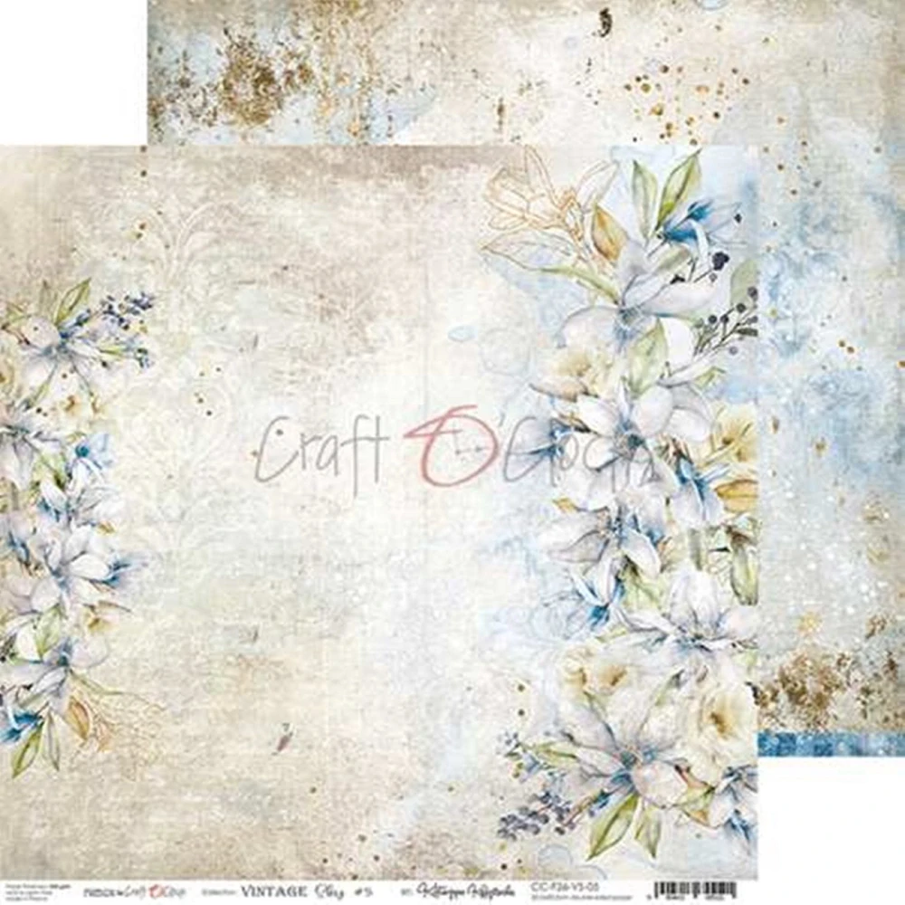  Scrapbook papier - Vintage Sky 12x12 - Craft O’Clock