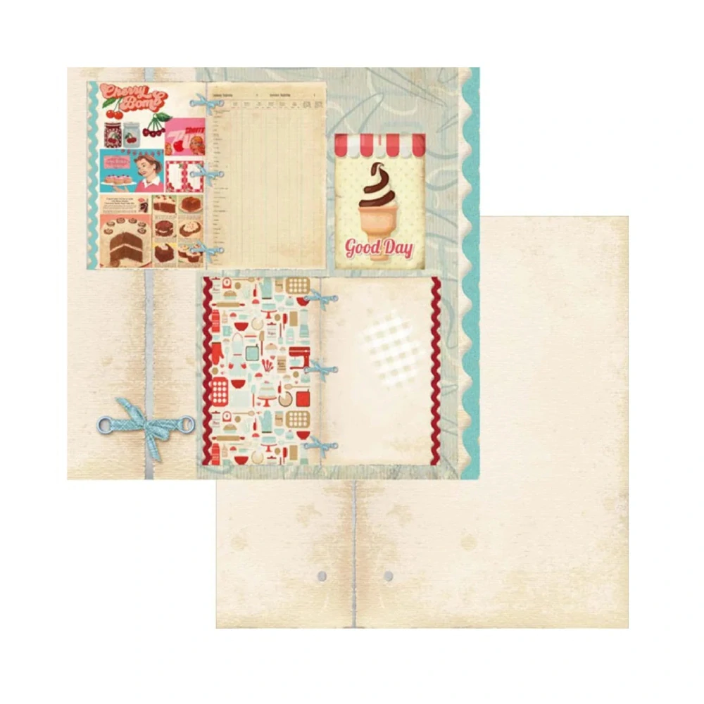 Memory Place Scrapbook papier Vintage Recipes 6x6