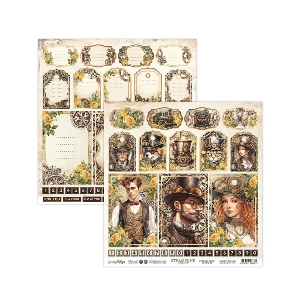 Scrapboys Scrapbook papier Steampunk 12x12