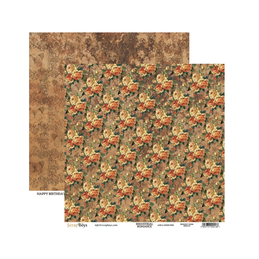 Scrapboys Scrapbook papier Industrial Romance 12x12