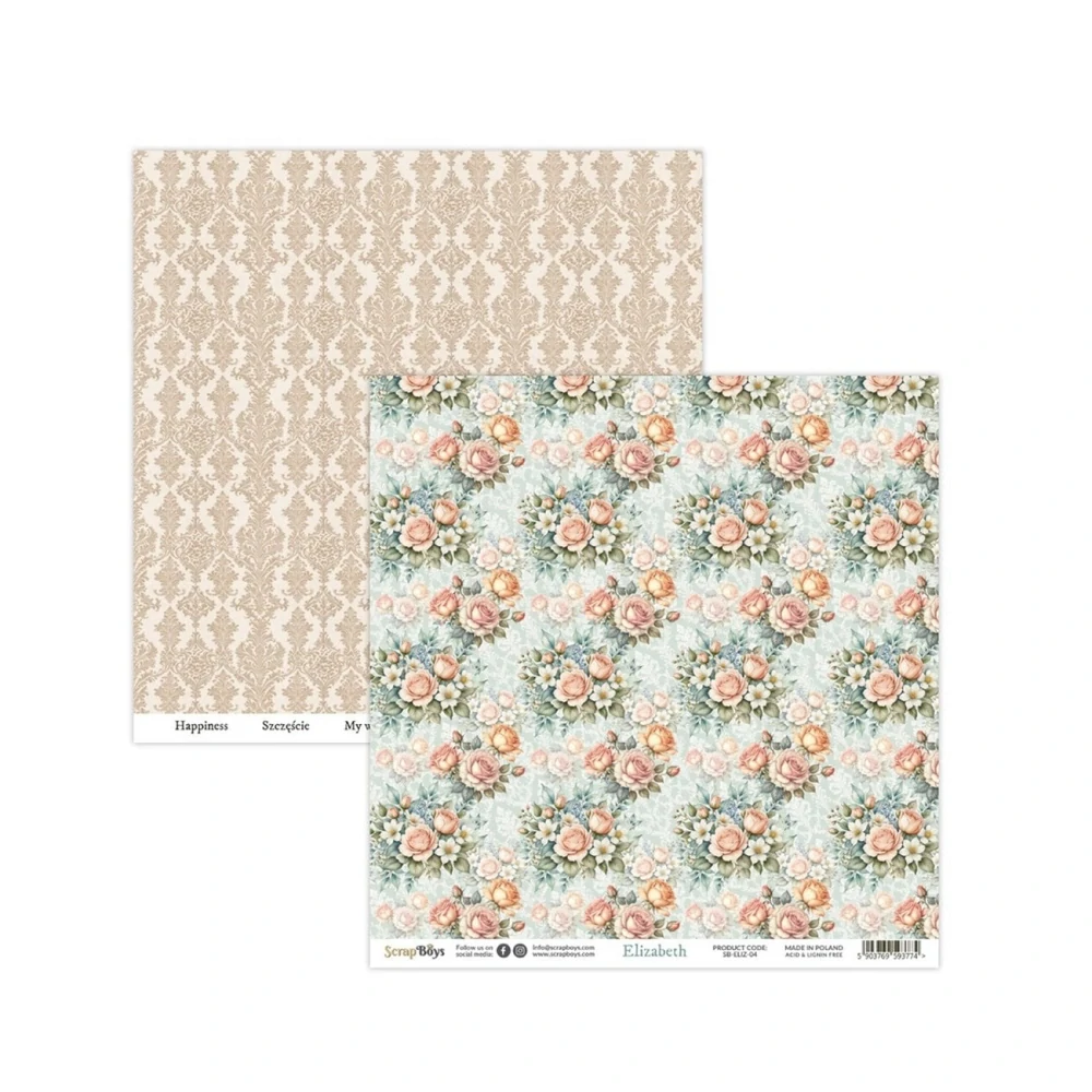 Scrapboys Scrapbook papier Elizabeth 12x12