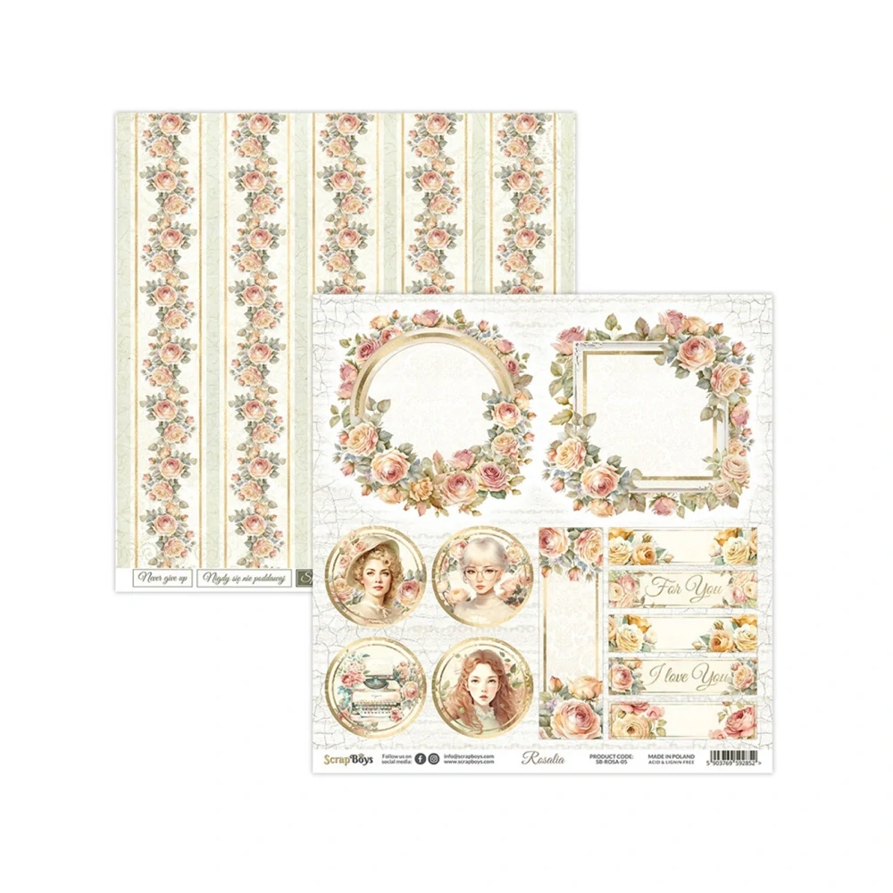 Scrapboys Scrapbook papier Rosalia 12x12
