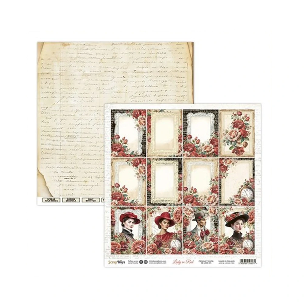 Scrapboys Scrapbook papier Lady in Red 12x12
