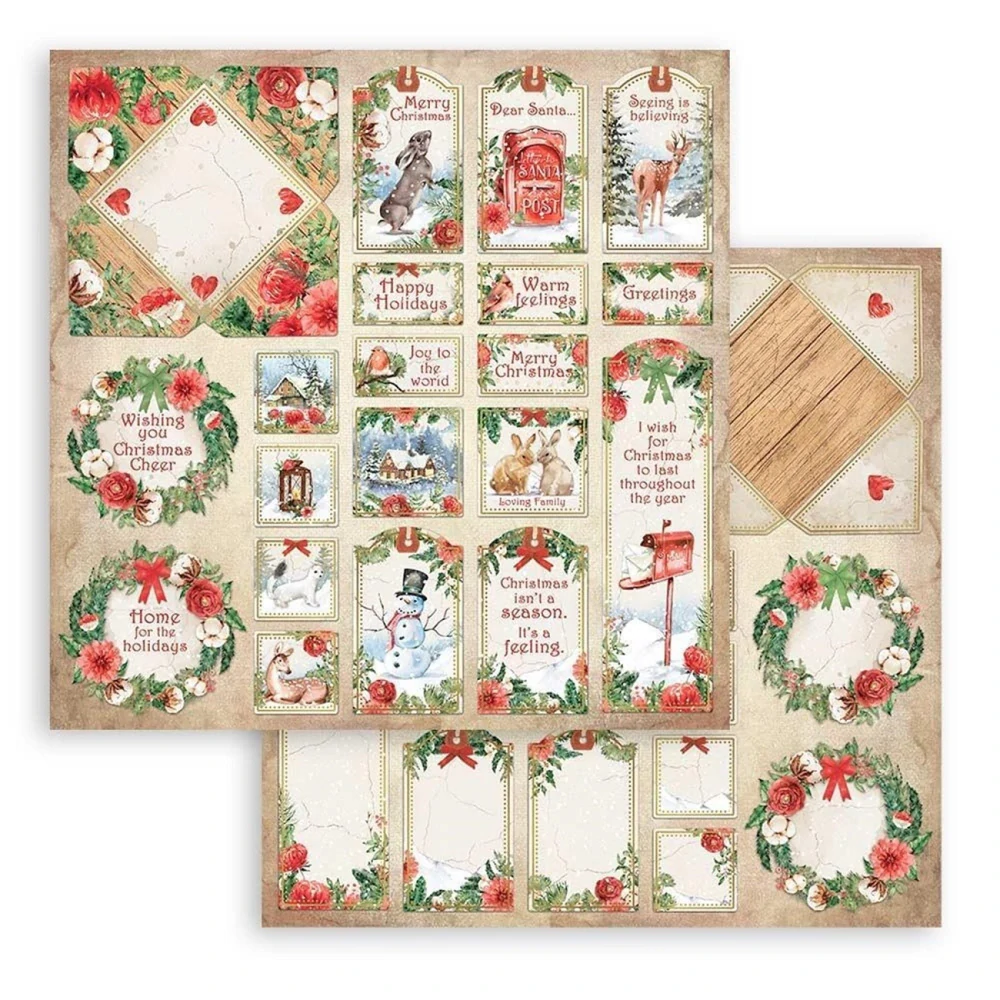 Stamperia Scrapbook papier – Home for the Holidays 12x12