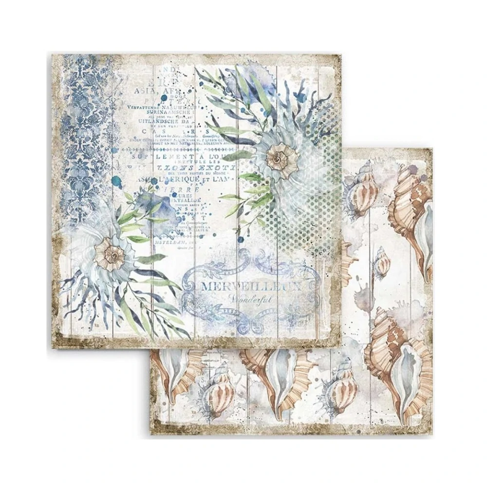 Stamperia Scrapbook papier – Sea Dream 8x8