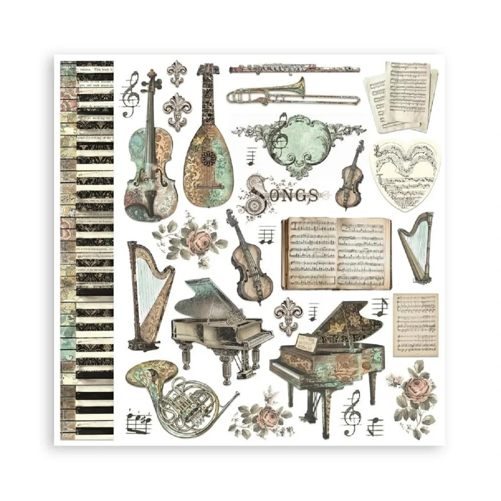 Stamperia Scrapbook papier – Music 12x12