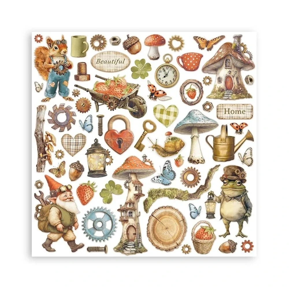 Stamperia Scrapbook papier – Hidden Grove 8x8 Maxi