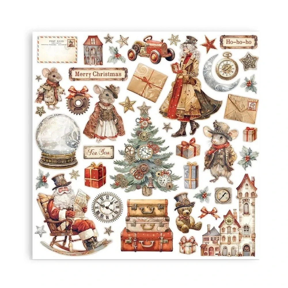 Stamperia Scrapbook papier – Grear up for Christmas 8x8