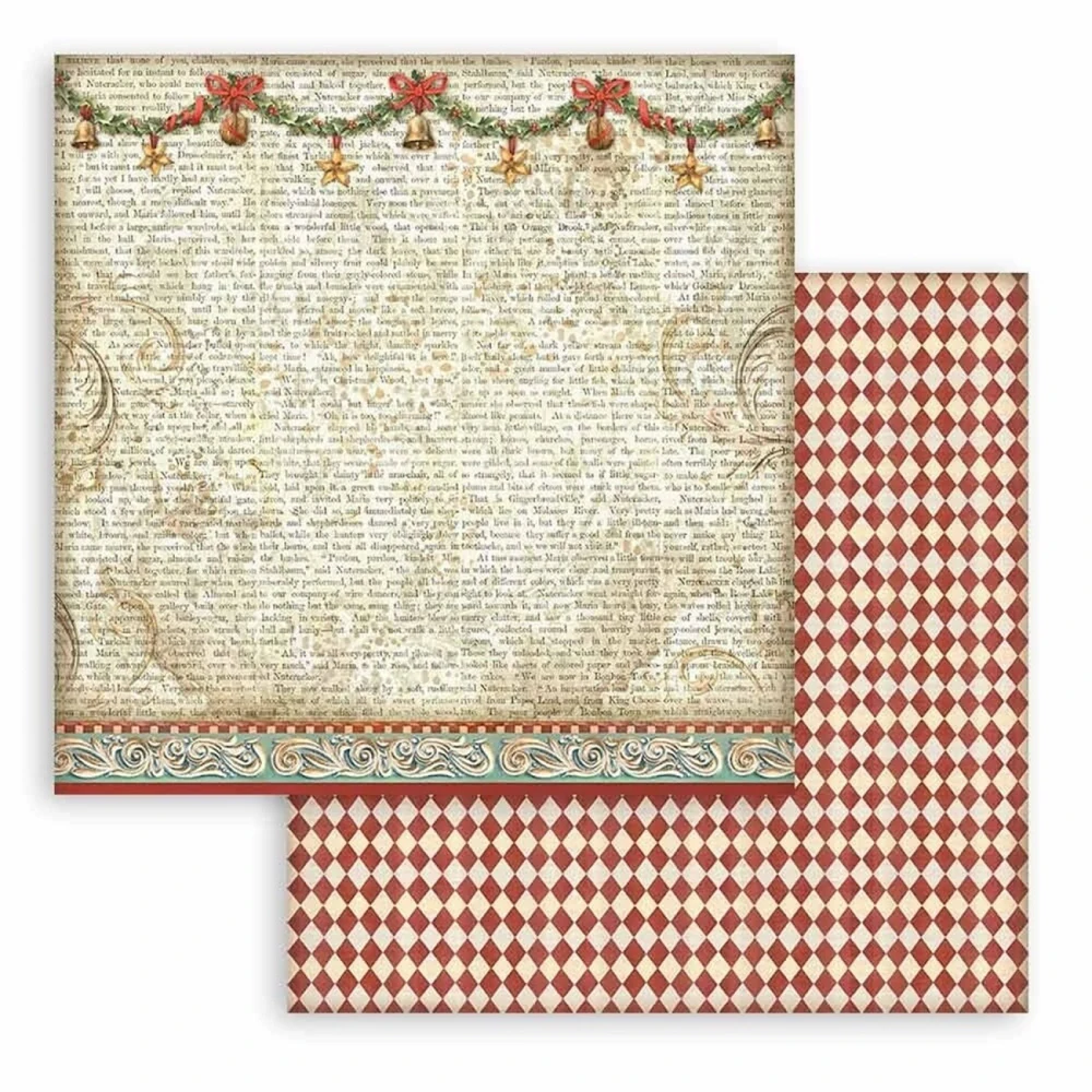 Stamperia Scrapbook papier – Nutcracker Backgrounds 8x8