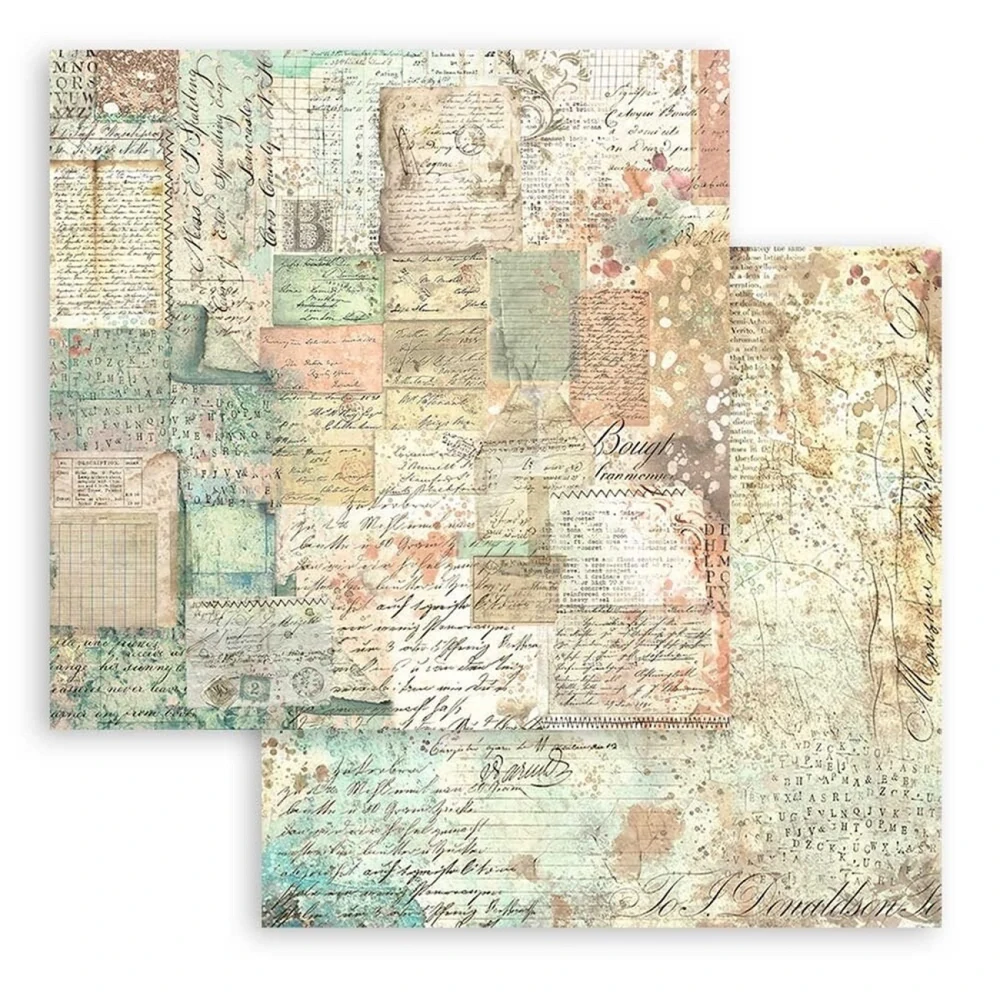 Stamperia Scrapbook papier – Brocante Antiques Backgrounds 12x12