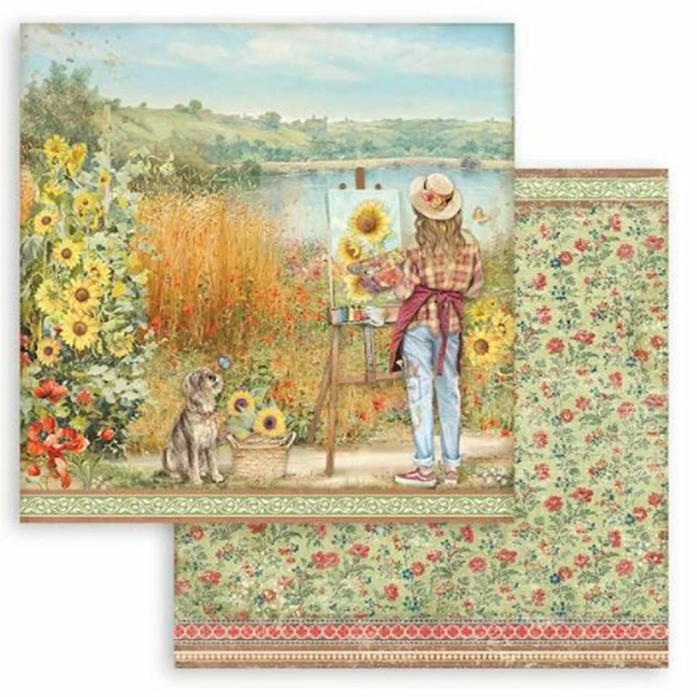 Stamperia Scrapbook papier – Sunflower Art 12x12