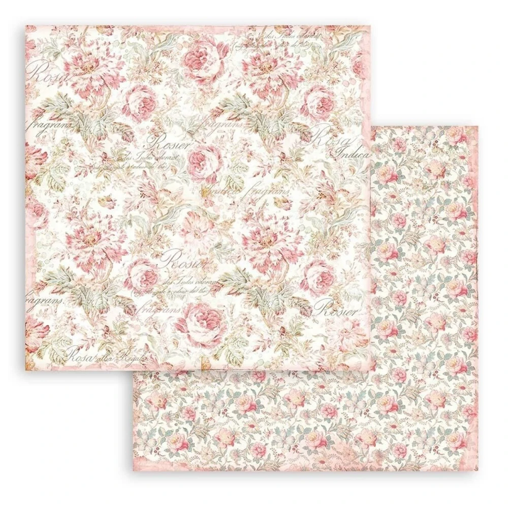 Stamperia Scrapbook papier – Rose Parfum Backgrounds 12x12