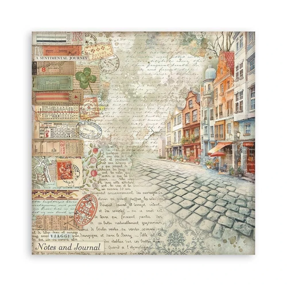 Stamperia Scrapbook papier – Art of Travelling Maxi 12x12