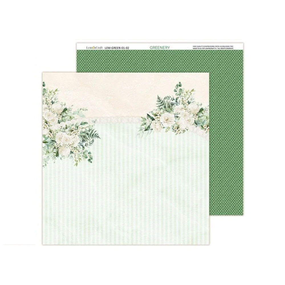 Lemoncraft Scrapbook papier Greenery 8x8