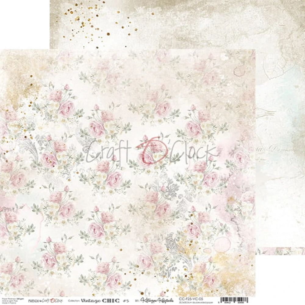 Craft O´ Clock Scrapbook papier - Vintage Chic 12x12