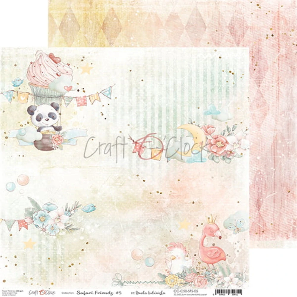 Craft O´ Clock Scrapbook papier - Safari Friends 12x12