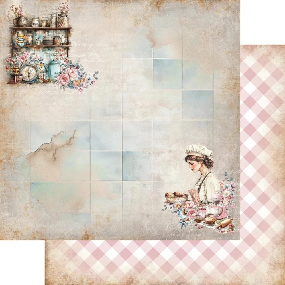 Alchemy of Art Scrapbook papier Recipe for happiness 12x12