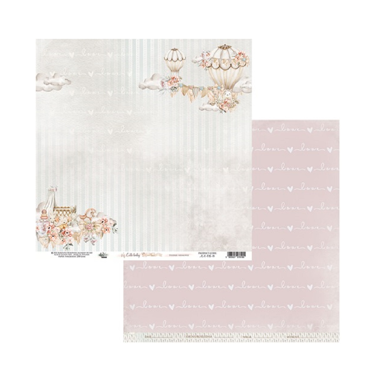 Alchemy of Art Scrapbook papier Cute Baby 12x12