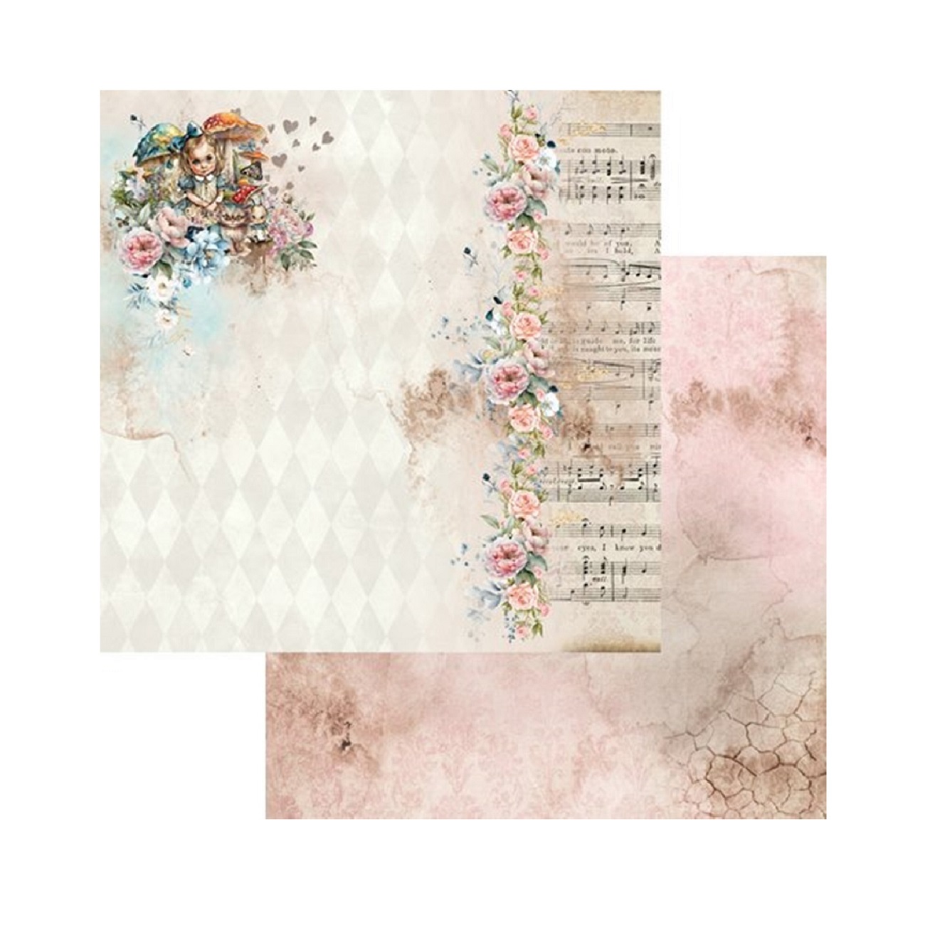 Alchemy of Art Scrapbook papier Enchanted World – Following Alice 12x12