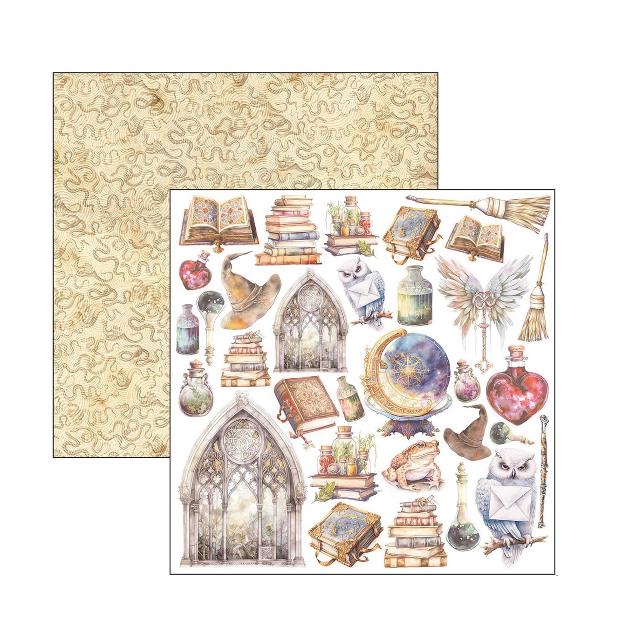 Ciao Bella Scrapbook papier Wizard Academy 8x8