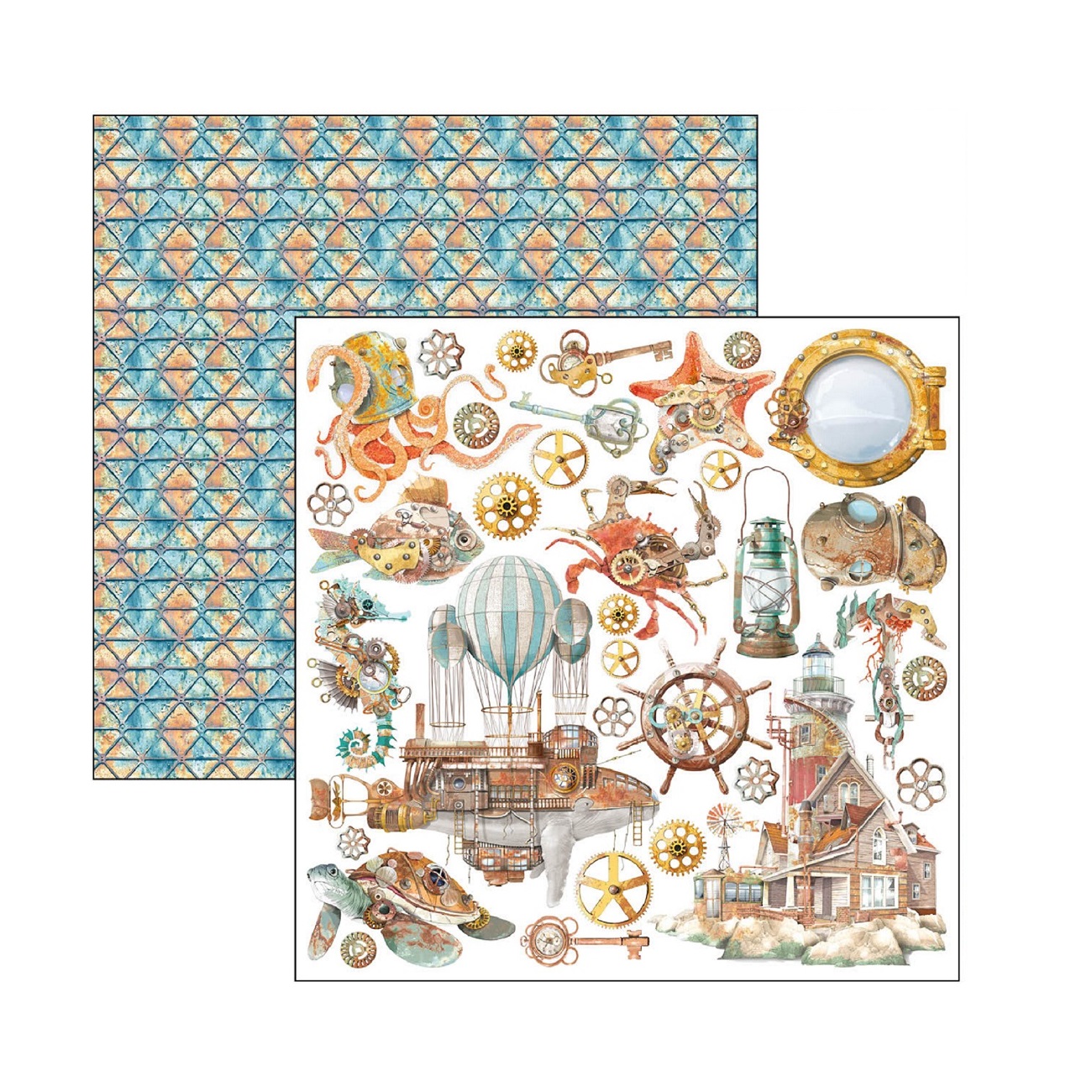 Ciao Bella Scrapbook papier Coral Reef 12x12