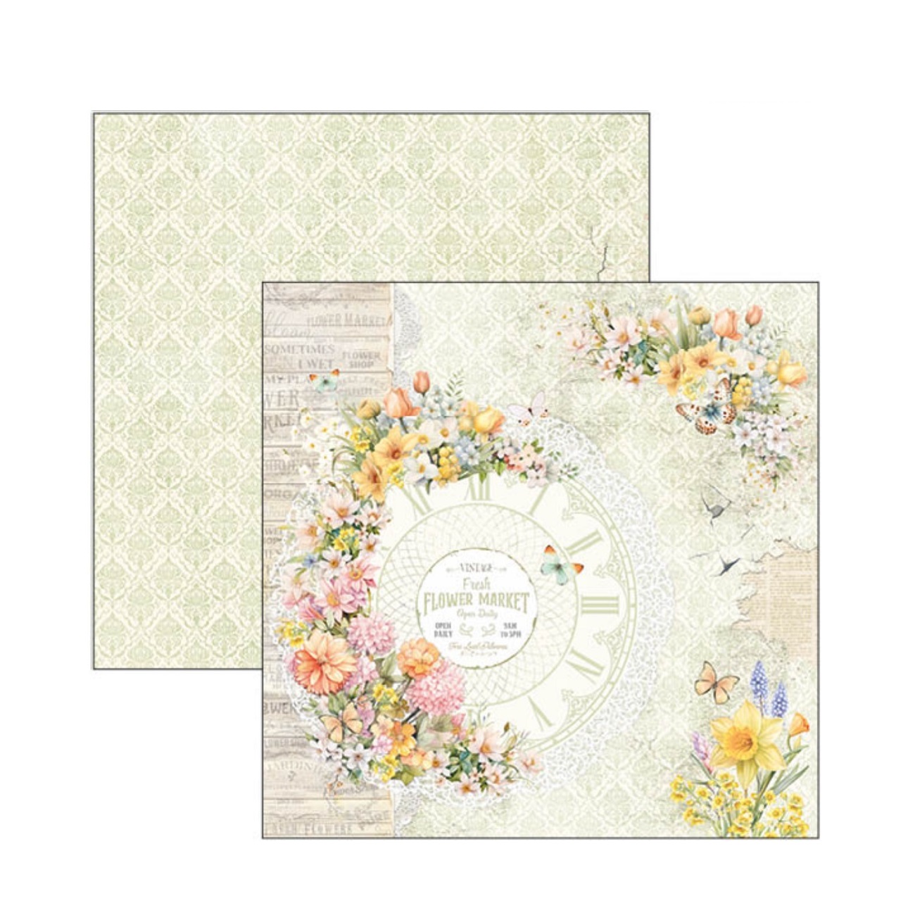 Ciao Bella Scrapbook papier Flower Shop 8x8
