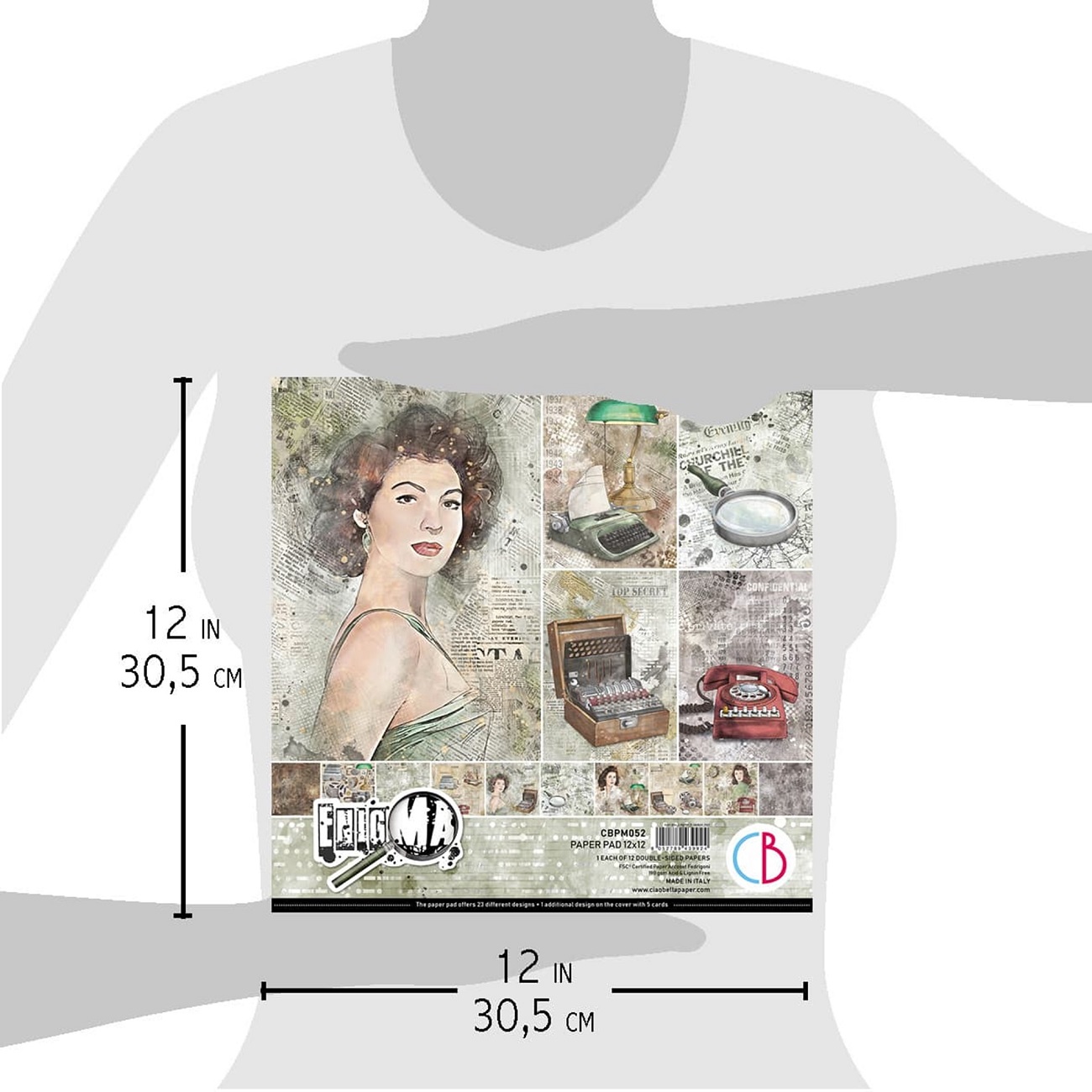 Ciao Bella Scrapbook papier Enigma 12x12