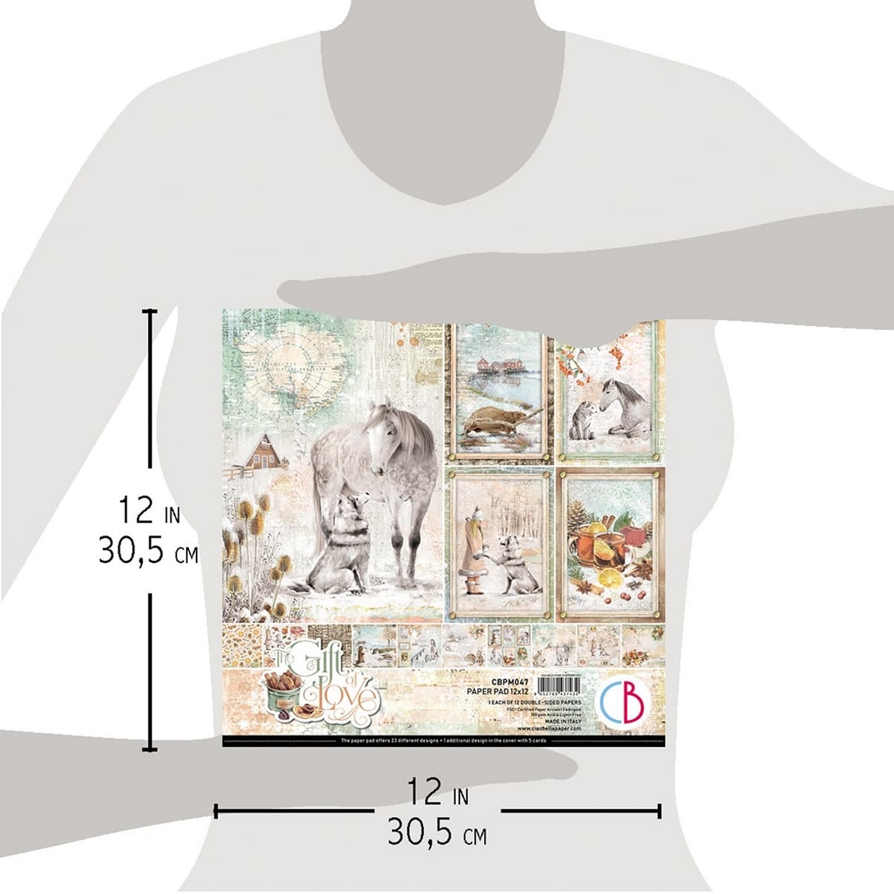 Ciao Bella Scrapbook papier The Gift of Love 12x12