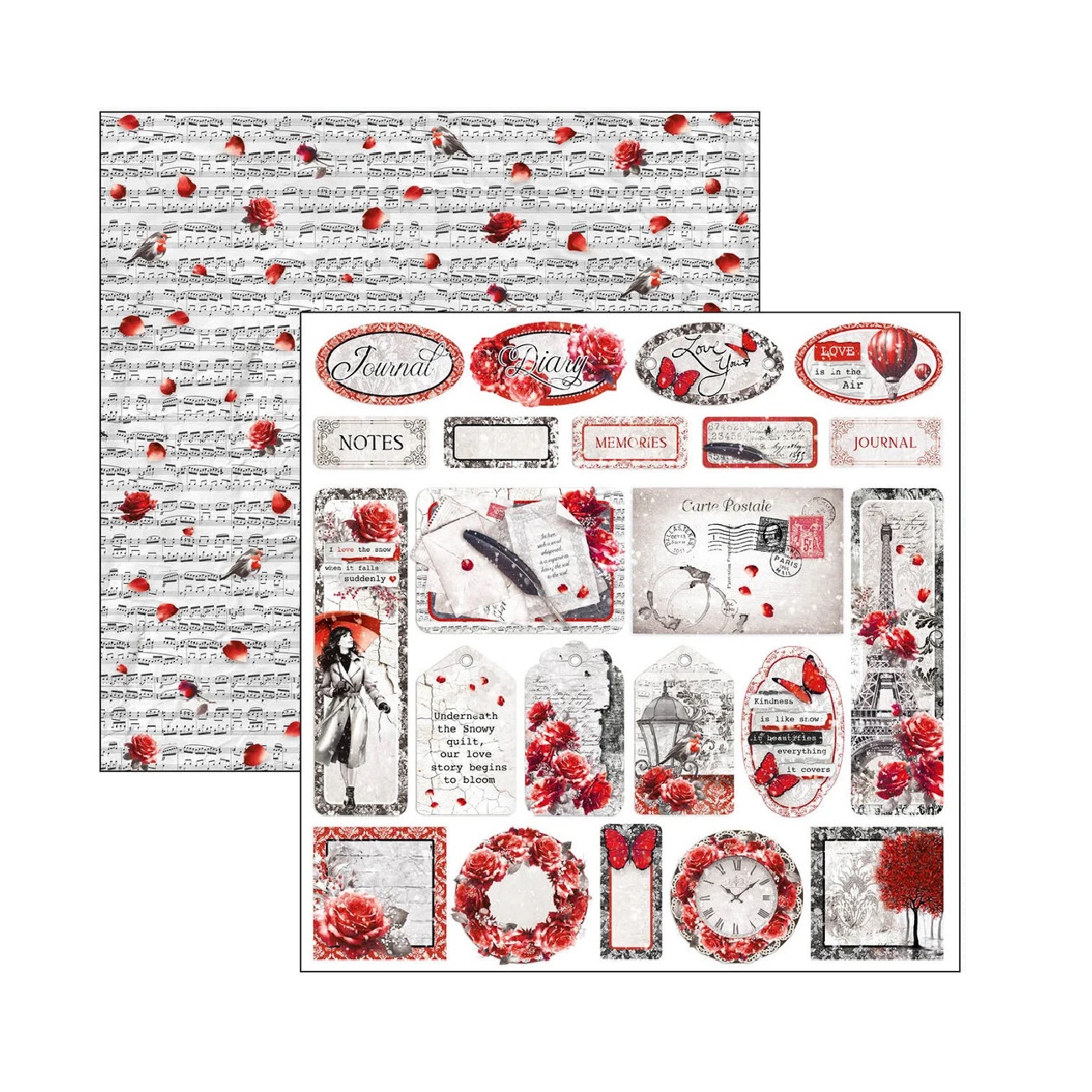 Ciao Bella Scrapbook papier Paris Je T’aime 12x12