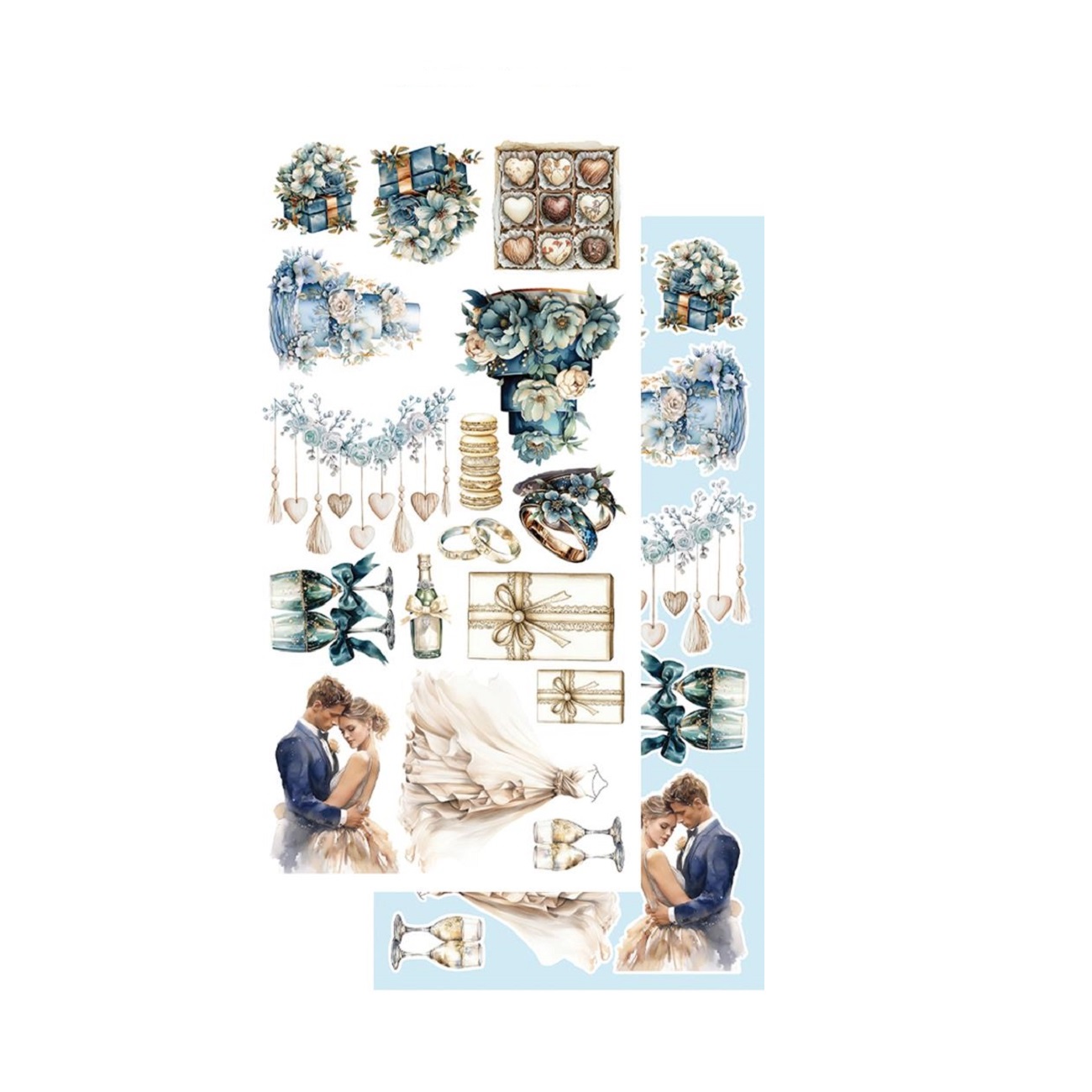 Alchemy of Art Scrapbook papier In Shades of Blue 6x12