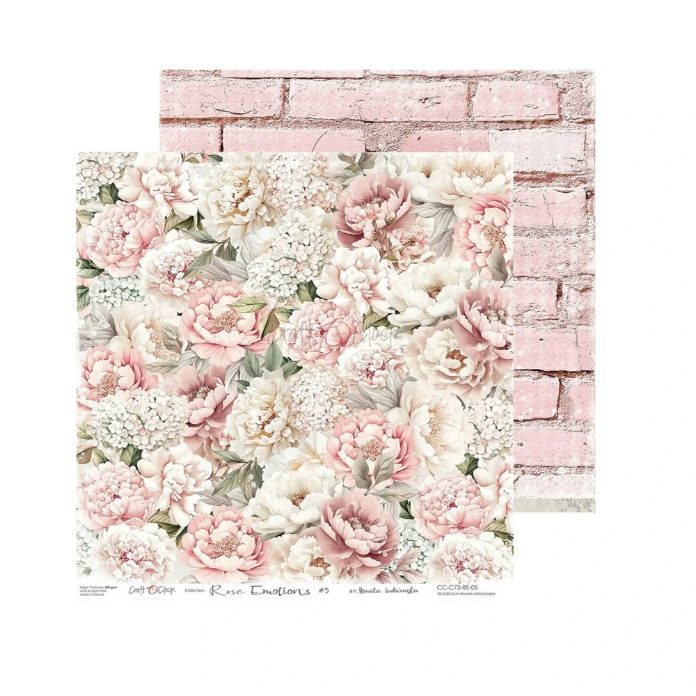 Craft O´ Clock Scrapbook papier - Rose Emotions  12x12