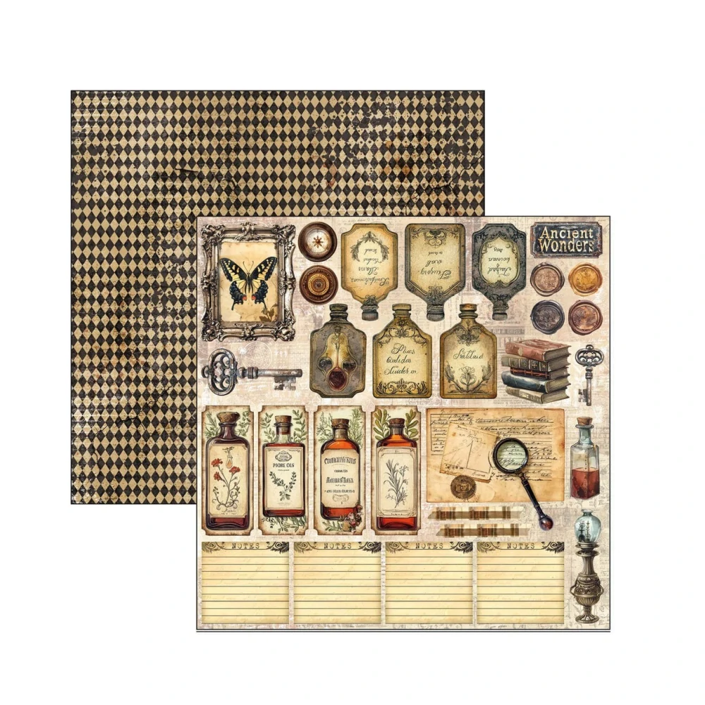 Ciao Bella Scrapbook papier Cabinet of Curiosities 8x8