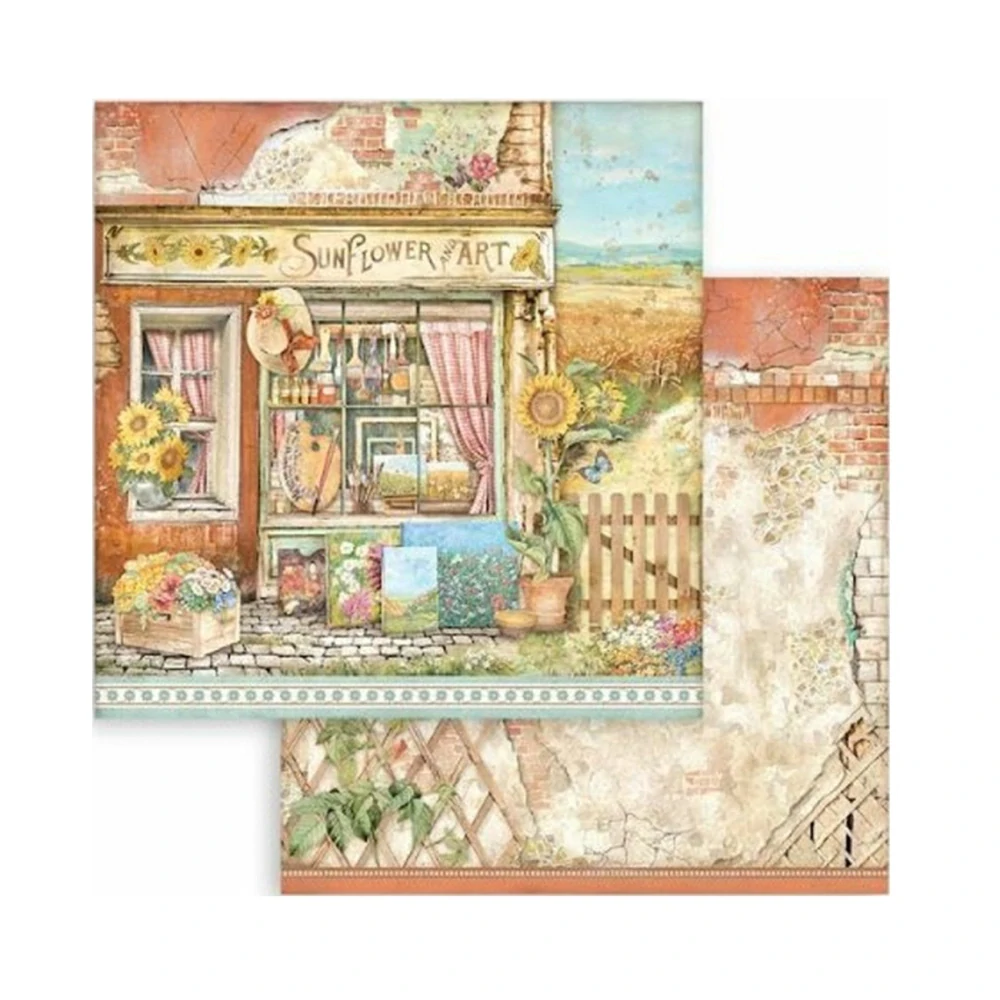 Stamperia Scrapbook papier – Sunflower Art 8x8
