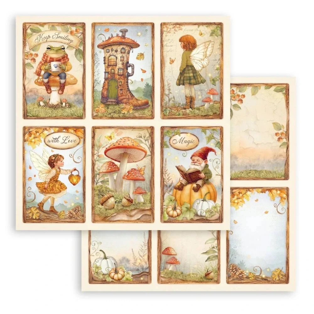 Stamperia Scrapbook papier – Whispering Woods 8x8