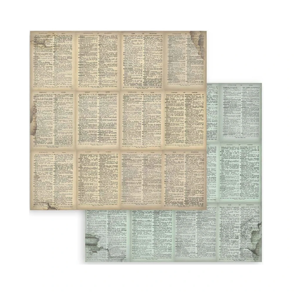Stamperia Scrapbook papier – Voyages Fantastiques Background 8x8