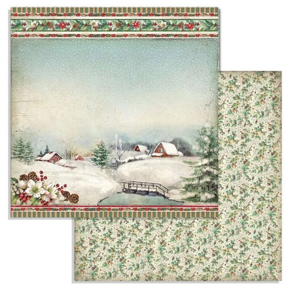 Stamperia Scrapbook papier – Classic Christmas 8x8