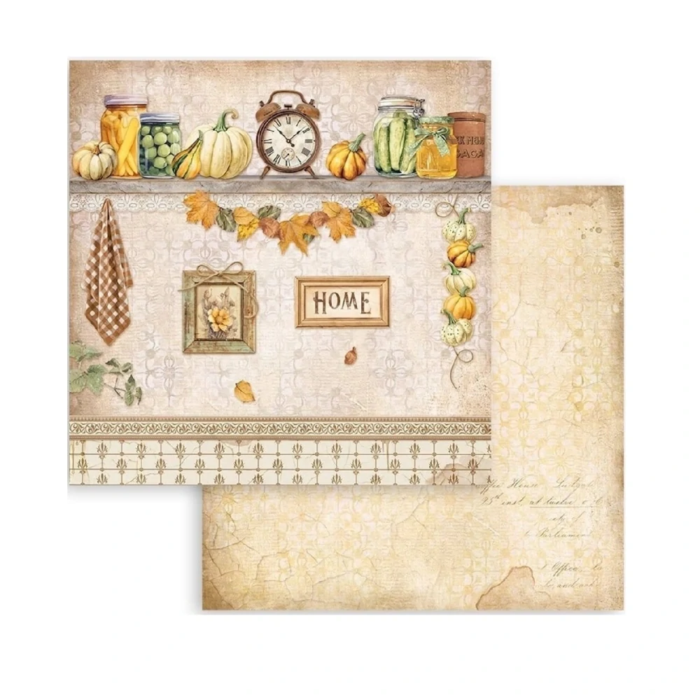 Stamperia Scrapbook papier – Golden Harmony 8x8