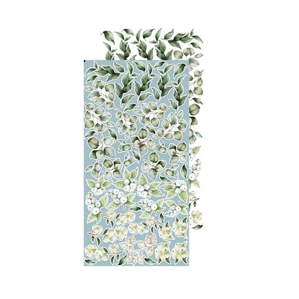 Craft O´ Clock Scrapbook papier - Winter Morning Flowers6x12