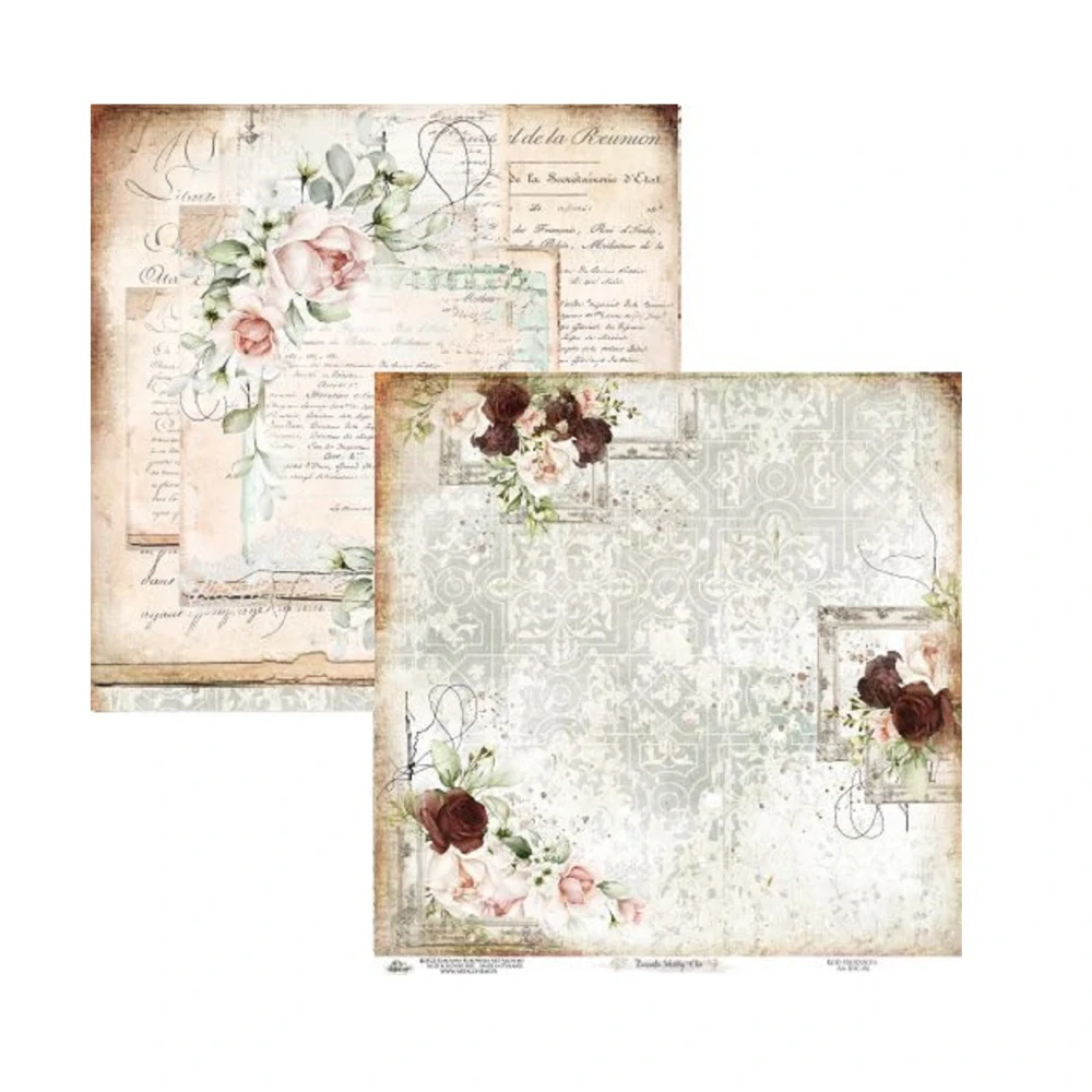 Alchemy of Art Scrapbook papier Romantic Shabby Chic 8x8