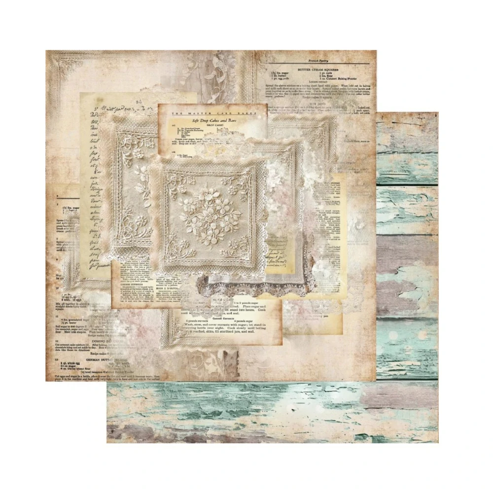 Alchemy of Art Scrapbook papier Recipe for happiness 8x8