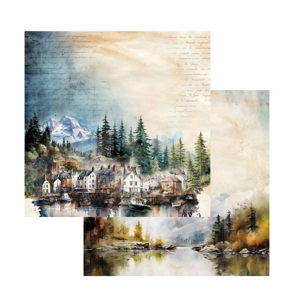 Alchemy of Art Scrapbook papier Whispers of the Mountains 8x8