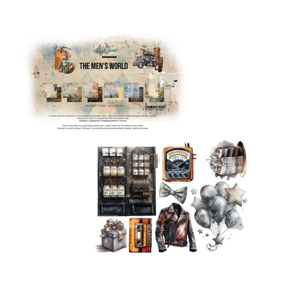 Alchemy of Art Scrapbook papier The Men’s World 8x8