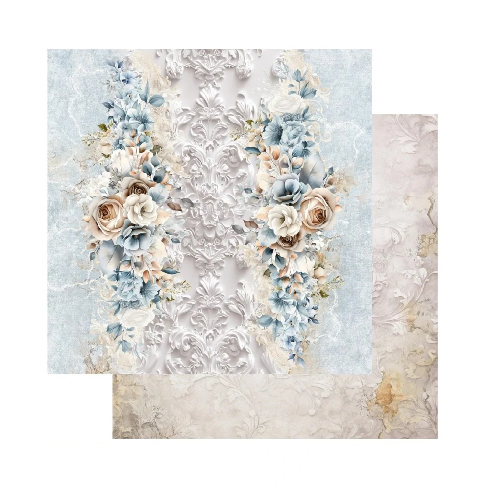 Alchemy of Art Scrapbook papier In Shades of Blue 8x8