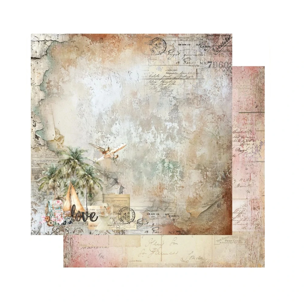 Alchemy of Art Scrapbook papier Memories from the Trip 8x8