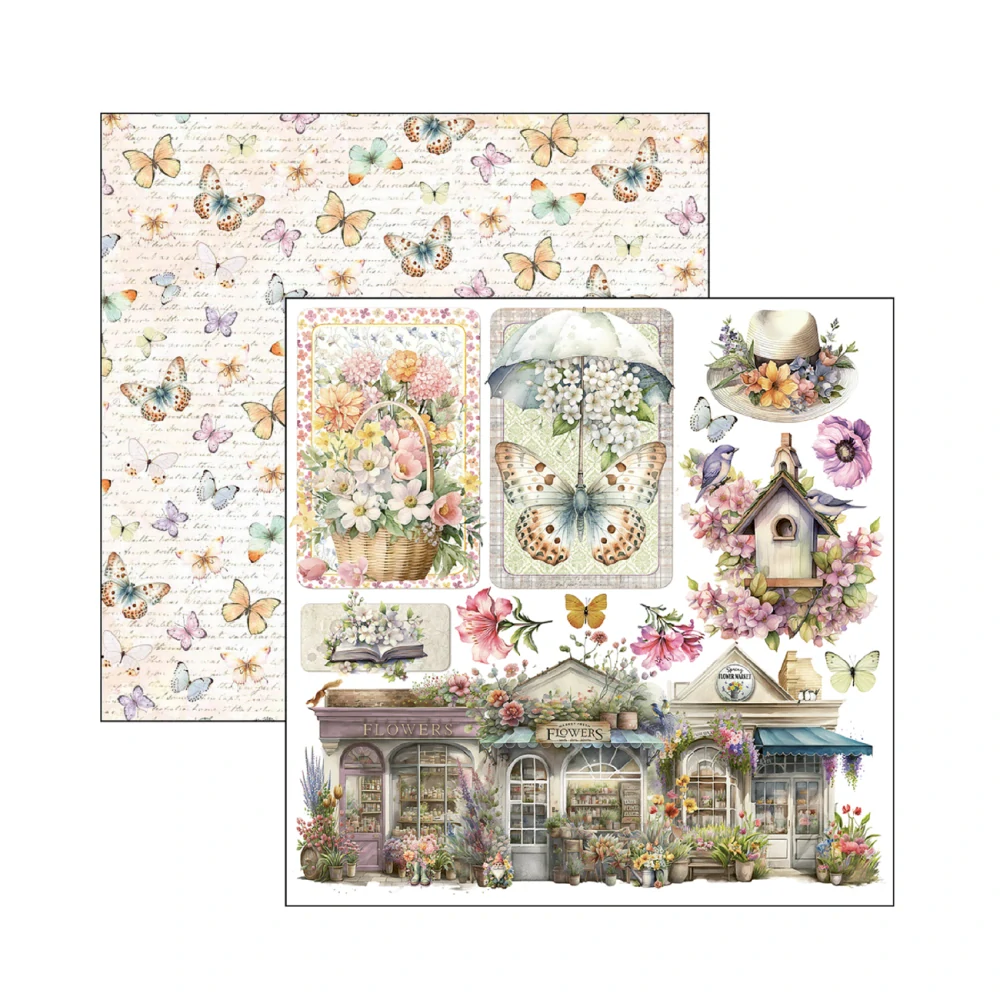 Ciao Bella Scrapbook papier Flower Shop 6x6