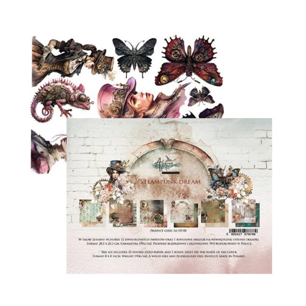 Alchemy of Art Scrapbook papier Steampunk Dream 8x8