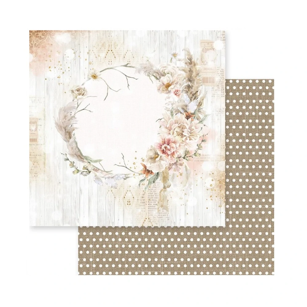 Memory Place Scrapbook papier Dusty Blue Floral 6x6